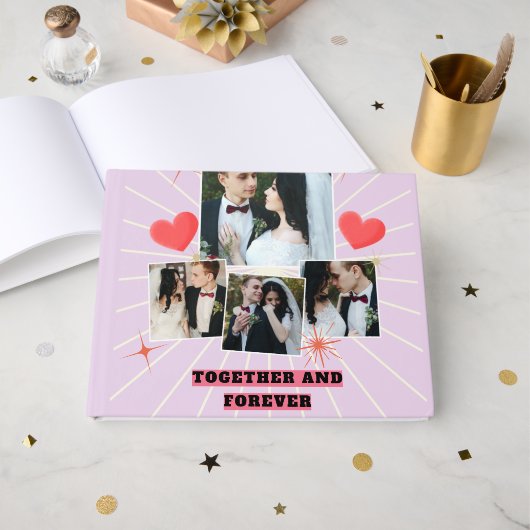 ogether and Forever Couple Collage Guest Book ゲストブック (正面見開き)