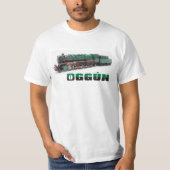 Oggunのワイシャツ、列車とのorishaのOggunの名前 Tシャツ (正面)