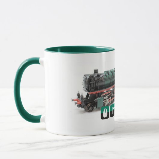 Oggun mug TwoTone with train（列車付きのオグン·マグ·ツートーン） マグカップ (左)