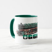 Oggun mug TwoTone with train（列車付きのオグン·マグ·ツートーン） マグカップ (正面左)