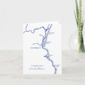 Oginquit Maine エレガント Photo Navy 結婚's サンキューカード (正面)