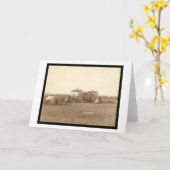 Oglalaの学校及びインディアンのキャンプのマツリッジSD 1891年 カード (黄色い花)