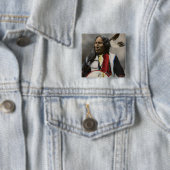 Oglalaスー族1899のインディアンのヴィンテージの叫び 缶バッジ (インサイチュ)