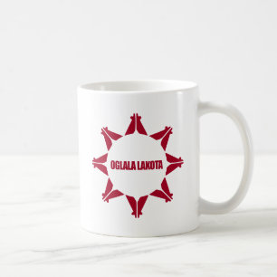 Oglala Lakotaの旗 コーヒーマグカップ