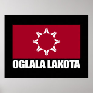 Oglala Lakotaの旗 ポスター
