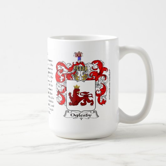 Oglesby、起源、意味および頂上 コーヒーマグカップ (右)
