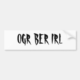 OGRのBER IRL バンパーステッカー