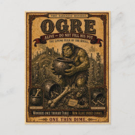 Ogre, Vintage Circus Monster ポストカード