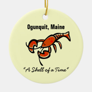 Ogunquitのメインのロブスター セラミックオーナメント