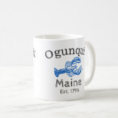 Ogunquitの青いロブスター"バー港メイン" コーヒーマグカップ (正面右)