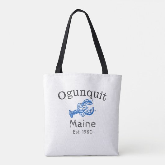 Ogunquitメインのロブスターのトートバック トートバッグ (裏面)