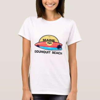 Ogunquit Beach Maine Surfboard Beach Surfing  Tシャツ