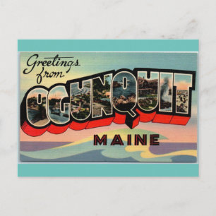 Ogunquit Main vintage travelからの挨拶 ポストカード