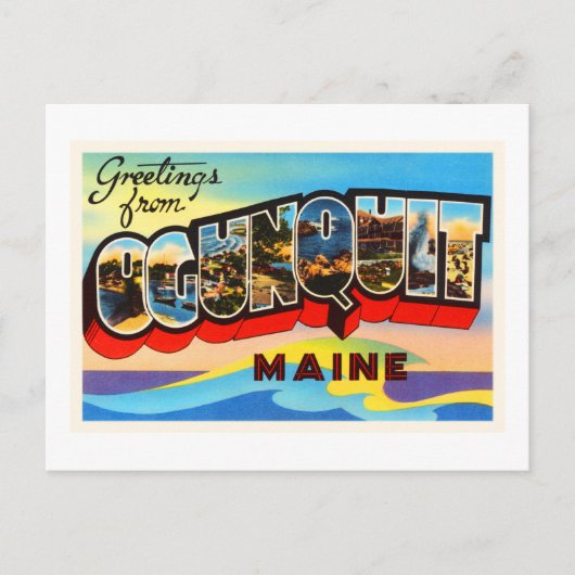 Ogunquit Maine MEオールドヴィンテージ旅行記念品 ポストカード (正面)