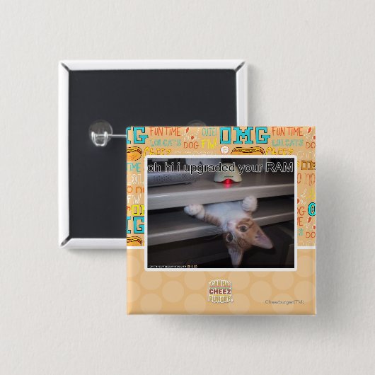 ohこんにちは私はあなたのRAMを改善しました 缶バッジ (正面&裏面)