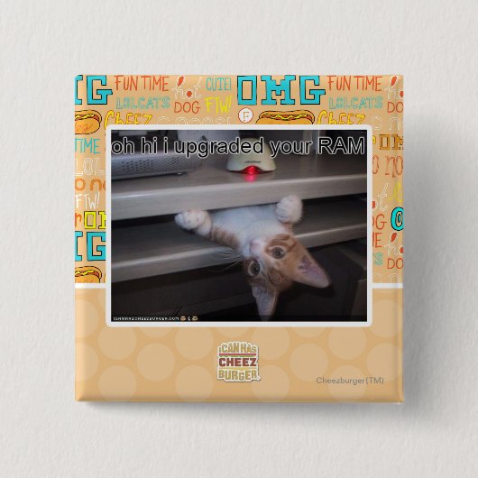 ohこんにちは私はあなたのRAMを改善しました 缶バッジ (正面)