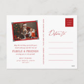 Ohそうすてきでシンプルな原稿の休日の写真の郵便はがき シーズンポストカード (裏面)