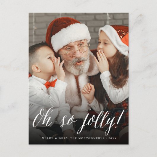 Ohそうすてきでシンプルな原稿の休日の写真の郵便はがき シーズンポストカード (正面)