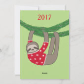 Ohそう楽しいクリスマスの怠惰の写真カード シーズンカード (裏面)