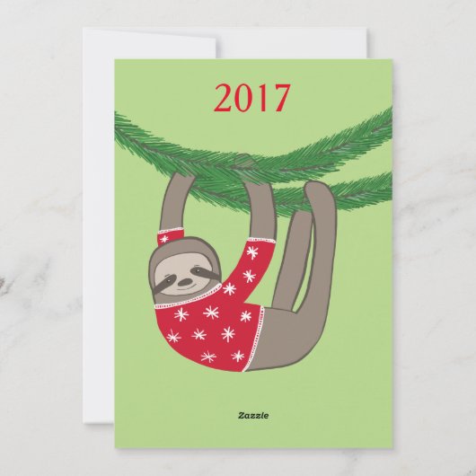 Ohそう楽しいクリスマスの怠惰の写真カード シーズンカード (裏面)