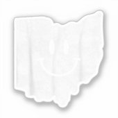 OHで笑顔 – オハイオおもしろいハッピー顔 シール (正面)