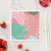 Ohどんなおもしろいのカラフルでモダンで抽象的なクリスマス スタンダードランチョンナプキン (インサイチュ)