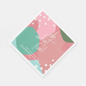 Ohどんなおもしろいのカラフルでモダンで抽象的なクリスマス スタンダードランチョンナプキン (角)