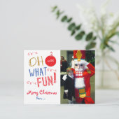 Ohどんなおもしろいのクリスマスの休日の写真の郵便はがき シーズンポストカード (スタンド正面)
