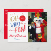 Ohどんなおもしろいのクリスマスの休日の写真の郵便はがき シーズンポストカード (正面/裏面)
