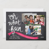 Ohどんなおもしろいのリボンの休日の写真カード シーズンカード (正面)