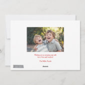 Ohどんなおもしろいのリボンの休日の写真カード シーズンカード (裏面)