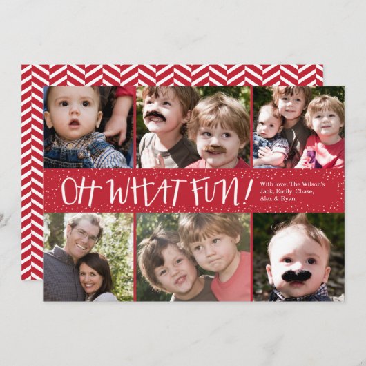 Ohどんなおもしろい6の写真の休日の写真カード シーズンカード (正面/裏面)