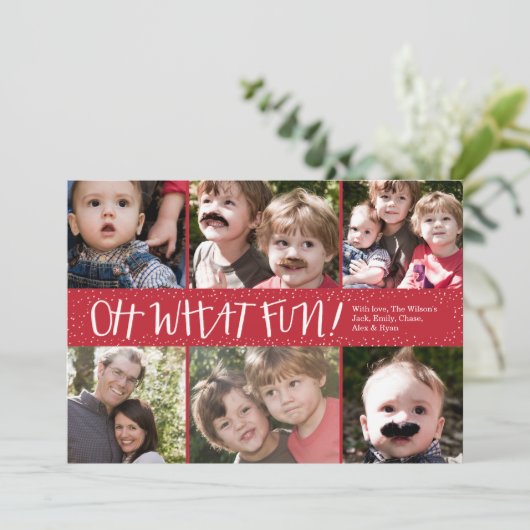 Ohどんなおもしろい6の写真の休日の写真カード シーズンカード (スタンド正面)