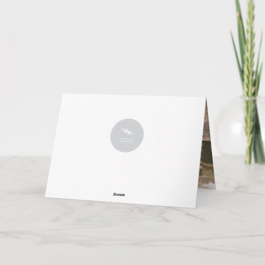 Ohどんなおもしろい! シンプルな原稿の休日の写真カード シーズンカード (裏面)