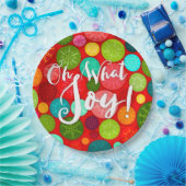 Ohどんな喜び! カラフルな休日の紙皿 ペーパープレート (パーティー)