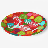 Ohどんな喜び! カラフルな休日の紙皿 ペーパープレート (アングル)