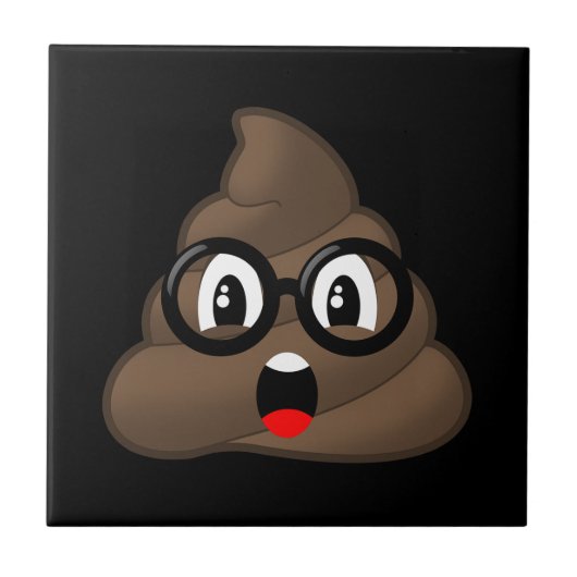 OhウンチEmoji w/Glasses タイル (正面)