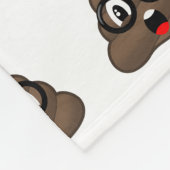 OhウンチEmoji w/Glasses フリースブランケット (角)