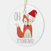 Ohキツネの為のためそれはクリスマスです! セラミックオーナメント (左)