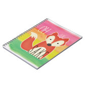 Ohキツネの為の水彩画のために縞で飾ります ノートブック (左側)