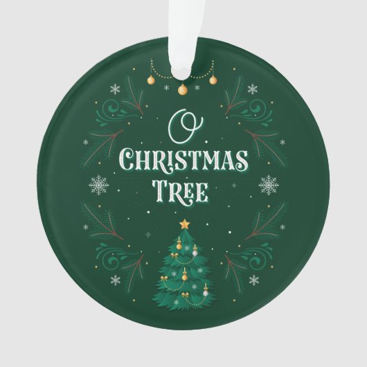 Ohクリスマスツリーのアクリルのオーナメント オーナメント (正面)