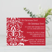 Ohクリスマスツリー! 休日のパーティの招待状 招待状 (スタンド正面)