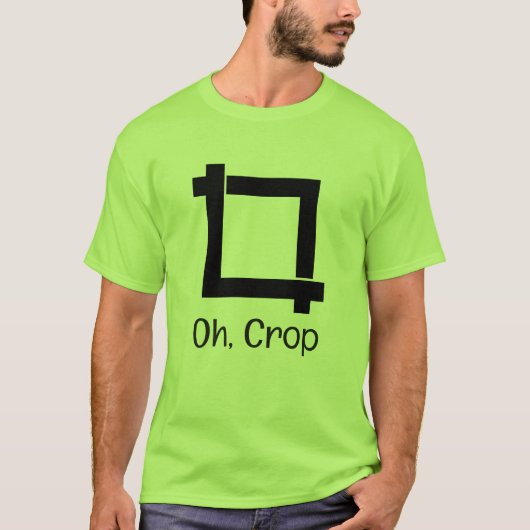 Ohクロップおもしろい写真編集 Tシャツ (正面)