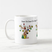 Ohシカのクリスマスのマグ コーヒーマグカップ (左)