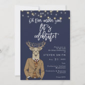 Ohシカの素朴な海軍は誕生会をつけます 招待状 (正面)