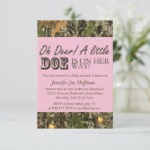 Ohシカは彼女の方法に、小さい雌ジカあります! 迷彩柄の招待 招待状 (スタンド正面)