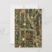 Ohシカは彼女の方法に、小さい雌ジカあります! 迷彩柄の招待 招待状 (裏面)