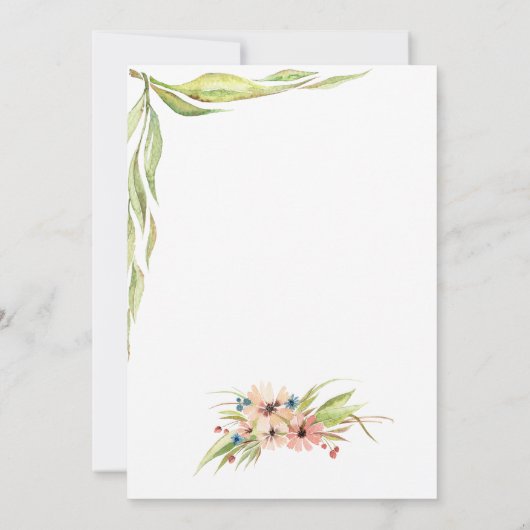 Ohシカは私達の小さな女の子ほとんどここにベビーシャワーいます 招待状 (裏面)