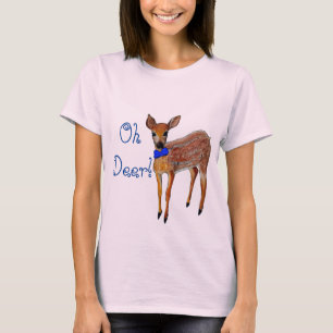 "Ohシカ"の子鹿のワイシャツ Tシャツ