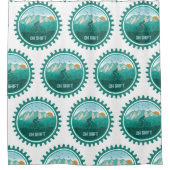 OHシフトレトロマウンテンバイクヴィンテージMTBサイクリング シャワーカーテン (正面)